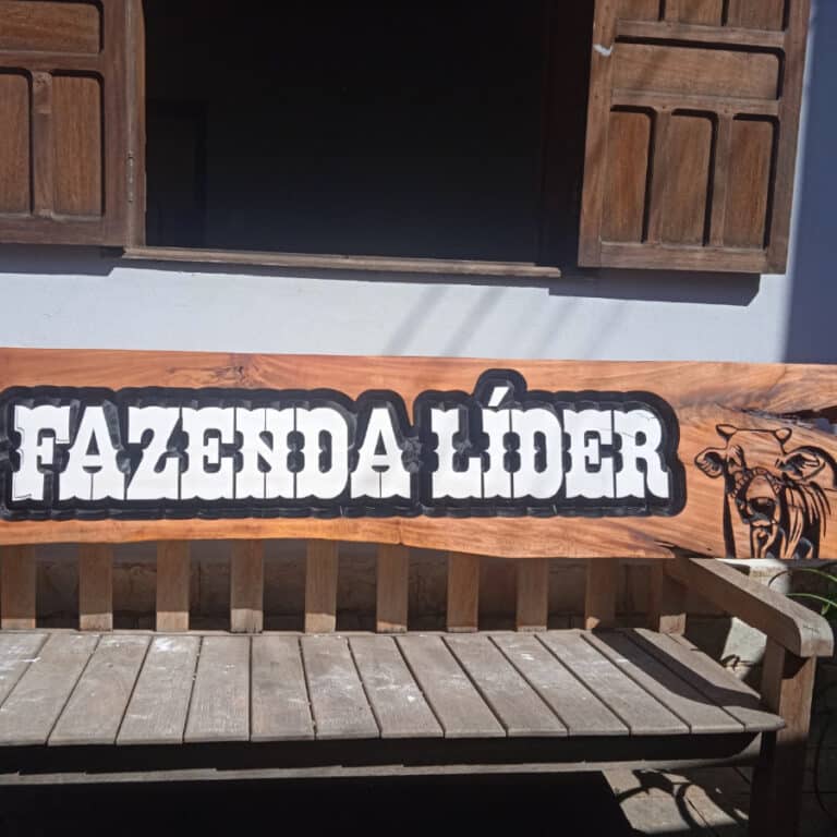 placa fazenda líder